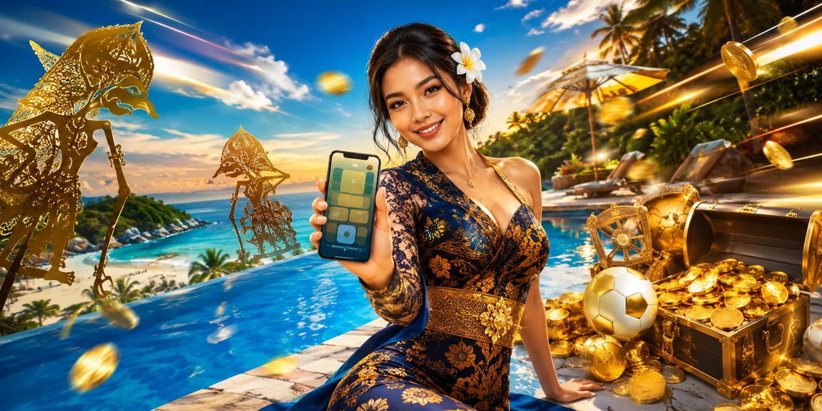 Pemain menikmati kasino online lewat aplikasi mobile di tepi pantai
